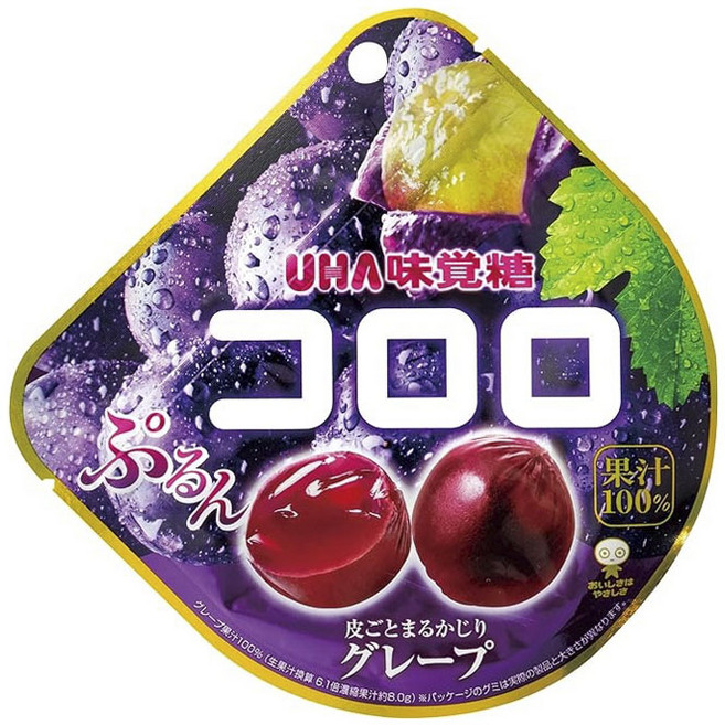 UHA 味覺糖 酷露露Q軟糖 紫葡萄口味, 6包, 48g