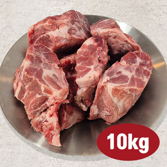 살많은 돈목뼈 업소용 돼지목뼈 미국산 감자탕용 해장국용 대용량, 1개, 10kg