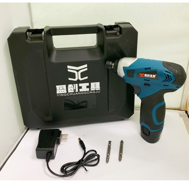 12V 鋰電衝擊起子機 附手提盒 含充電器與起子頭, 1個, 盈創 12V衝擊起子_2.0AH單電池