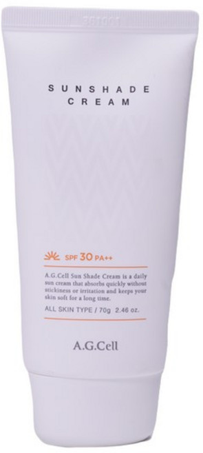 끈적임없는 촉촉한 선크림 아마란스 AG Cell 선쉐이드 70g 판선물 오늘배송, 1개