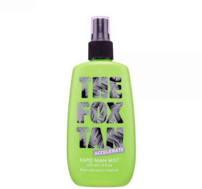 The Fox Tan Rapid Man Mist 120ml 4 fl.oz | 천연 태닝 로션 및 액셀러레이터, 1개