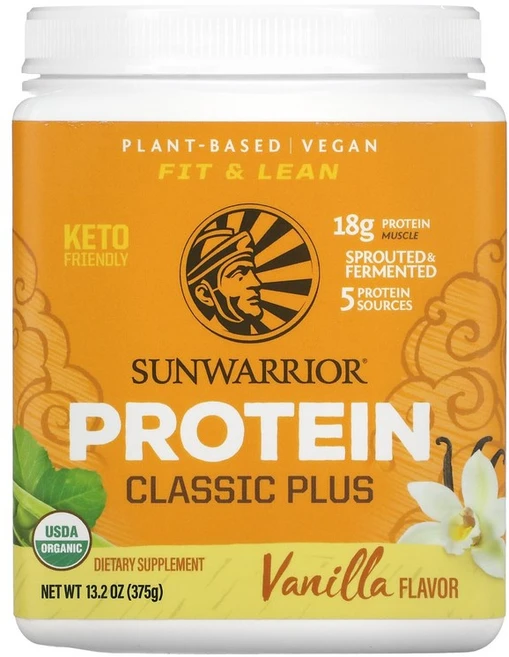 썬워리어 프로틴 클래식 플러스 식물성 블렌드 단백질 바닐라 375g, 1개 - 쿠팡