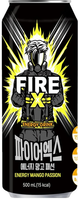 파이어엑스 에너지 망고패션캔, 4개, 500ml