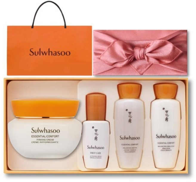 설화수 탄력크림 75ml 선물포장 보자기 쇼핑백, 1세트