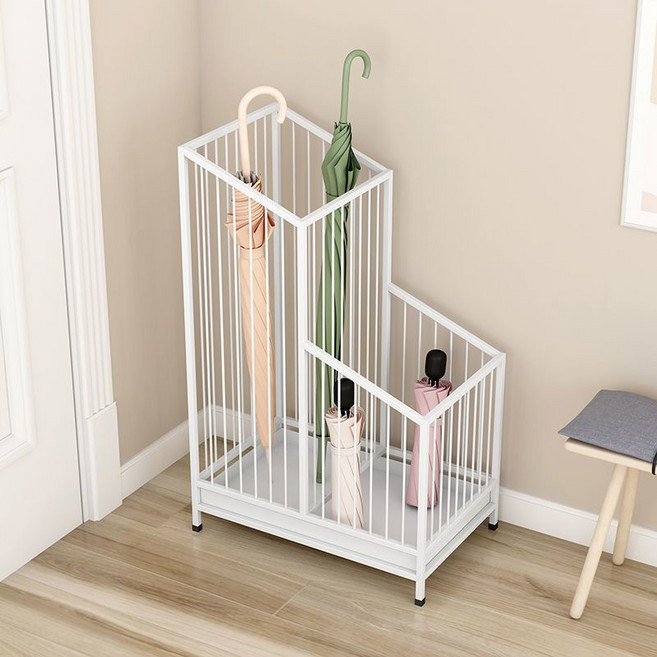 하이쉬 철제 흰색 우산꽂이 대용량 업소용 카페 현관 사무실 우산 보관함 걸이, 대형(25x40x62cm), 1개