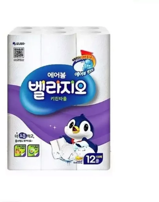 모나리자 에어볼 150매 12롤/ 키친타올 키친타월, 1개