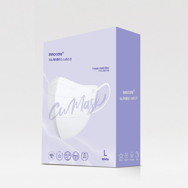 이노케어플러스 Cu마스크 중형, 1개, 화이트 대형(L)