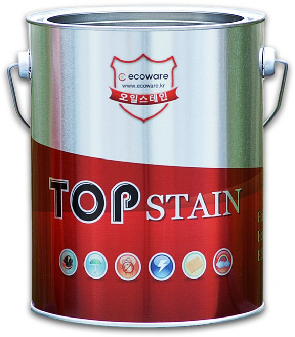 탑스테인 오일스테인 4리터 방부목페인트 평붓증정, 도토리, 4L, 1개