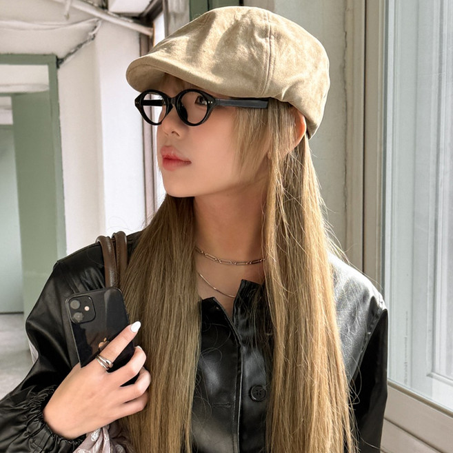 블루씨티 동글 핀스 뿔테 블루라이트 차단 긱시크 남녀공용 안경