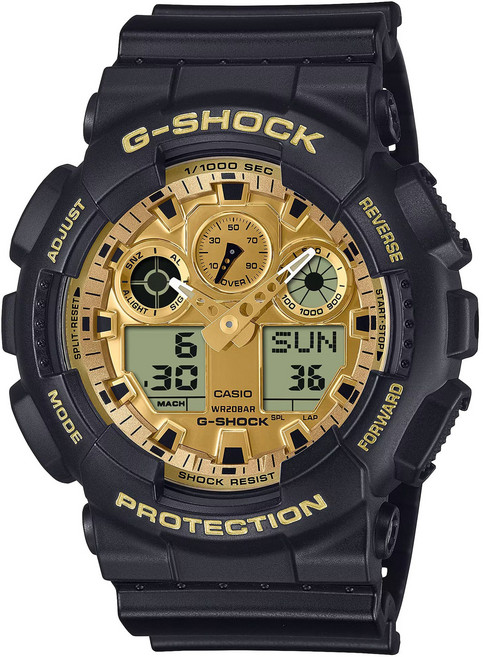 CASIO 卡西歐 G-SHOCK 男性運動手錶 GA-100GGB-1A9JF