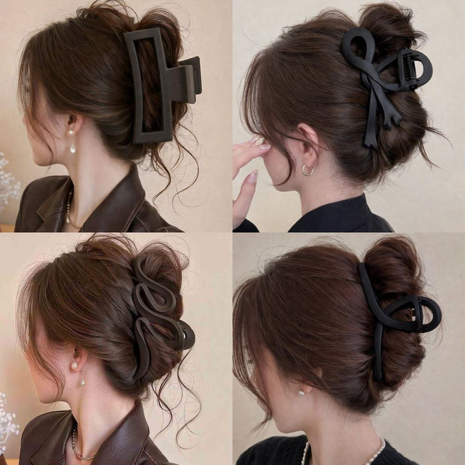 필링업 [4종세트] 13cm 대형 헤어 집게핀 올림머리핀