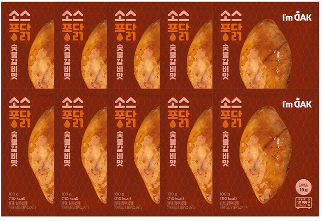 [아임닭] 소스퐁닭 숯불갈비맛, 100g, 10개