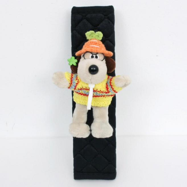 ALFRIENDS 안전벨트 커버 강아지 인형, 6.당근, 블랙, 1개