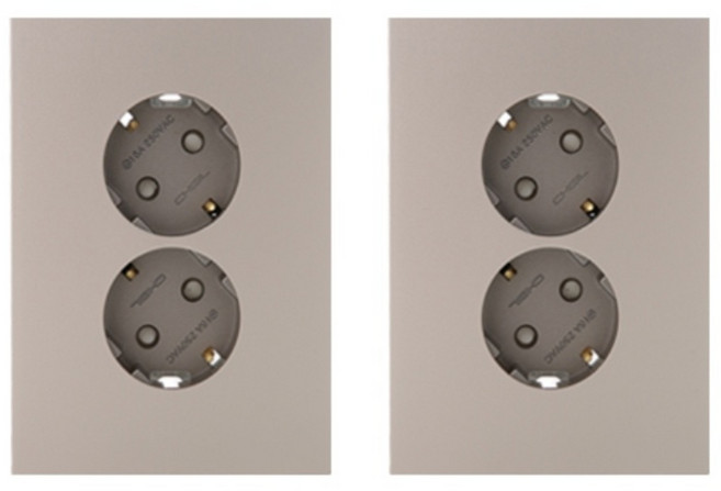 제일전기공업 아도니스 콘센트 2구 샴페인골드, 2개