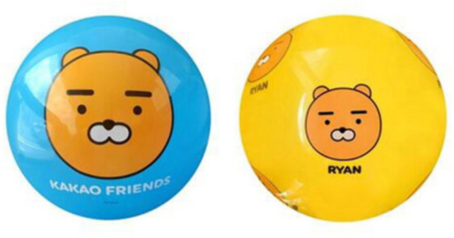 카카오프렌즈 바운스공 탱탱볼, 옐로우, 색상:옐로우