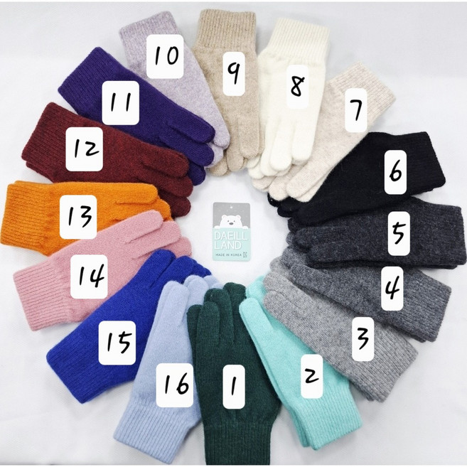 JUNOCAP]국내공장 남녀 공용 겨울 호주산 램스 울 니트 장갑BEST