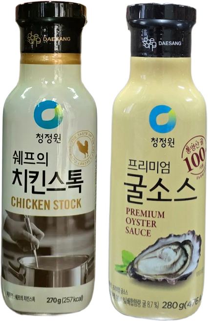청정원 쉐프의 치킨스톡 270g+ 프리미엄굴소스 280g