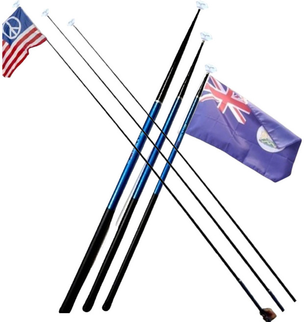 휴대용 대형 접이식 깃발대 발광 응원 집회 깃대, 1개, 장대봉 깃발대 5m
