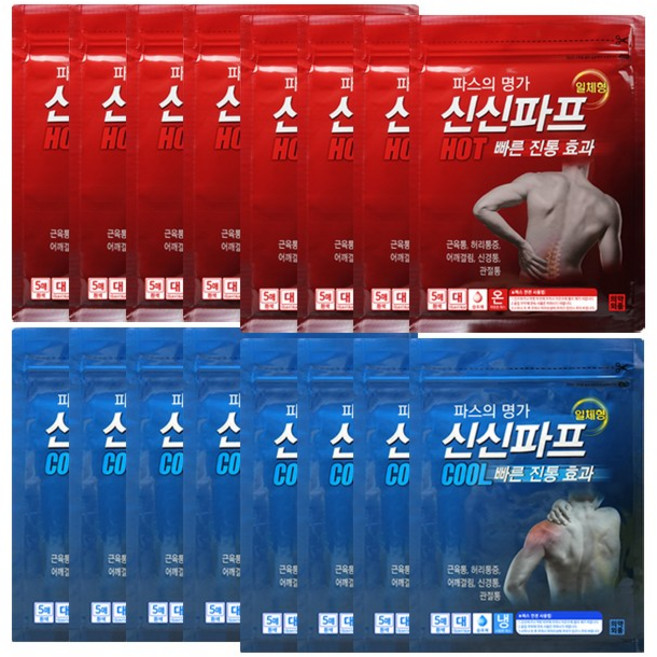 신신제약 신신파프 파스 COOL 2p + HOT 2p, 4세트