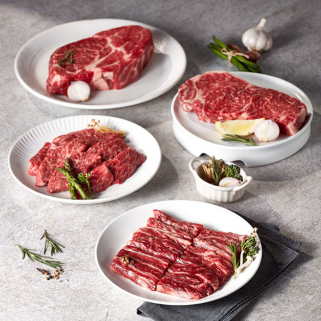 마장동 하누야 하누야 국내산 투플러스 한우 혼합 선물세트 4종, 선물세트A, 1개