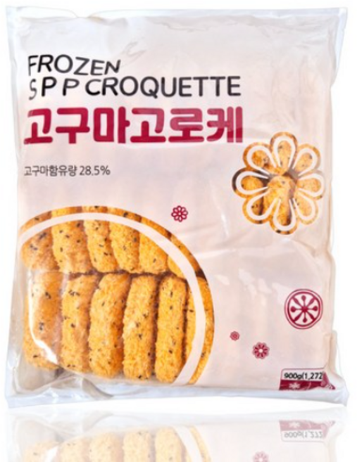 대량 냉동 고구마고로케 생지 900g/10개 업소용 벌크, 10개, 900g