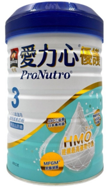桂格 愛力心 優護 3號 成長奶粉 1-3歲 400g, 800g, 6個