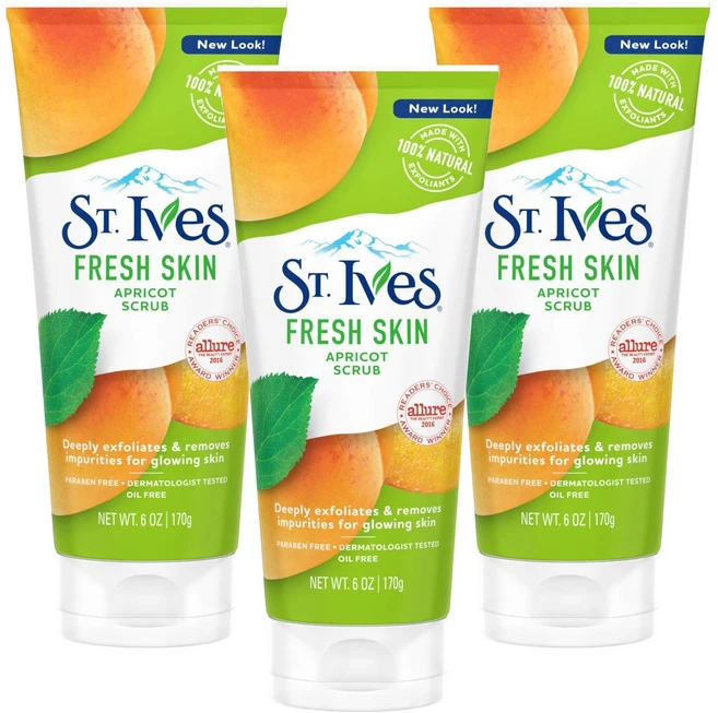 세인트이브스 애프리콧 스크럽 프레시 스킨, 170g, 3개 - 쿠팡