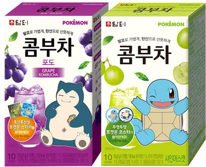 담터 포켓몬 콤부차 포도 + 샤인머스캣