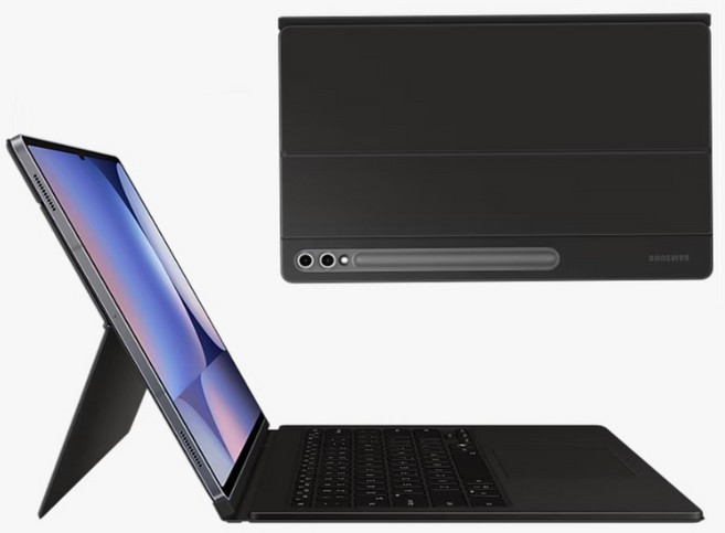 삼성 정품 갤럭시 탭 S10울트라 S9울트라 키보드 북커버 with AI 키 케이스 블랙, 1개