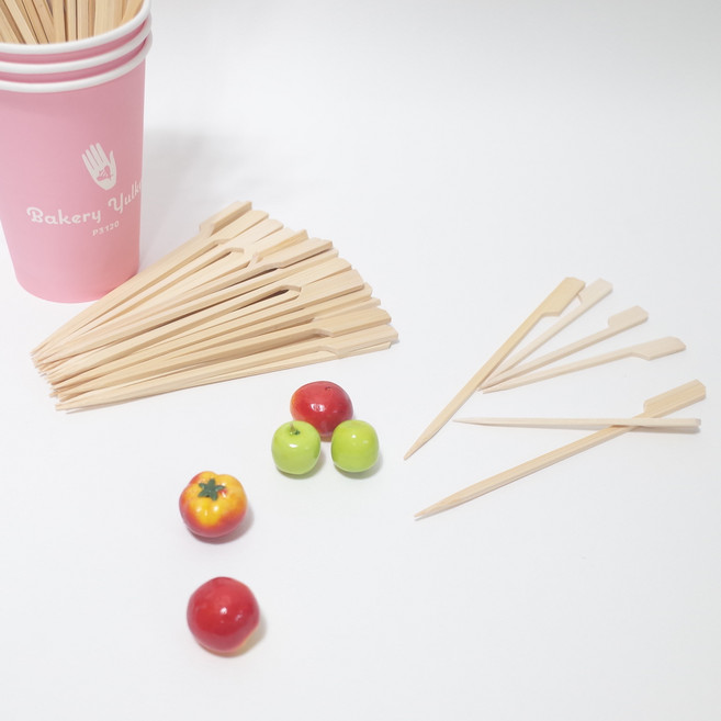 일회용 대나무 손잡이꼬지 (중) 15cm 소량구성, 100개입, 1개