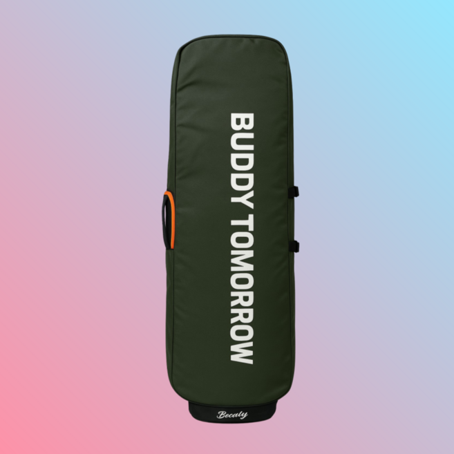 충격완화 패드 탑재 골프백 항공커버, 포레스트그린