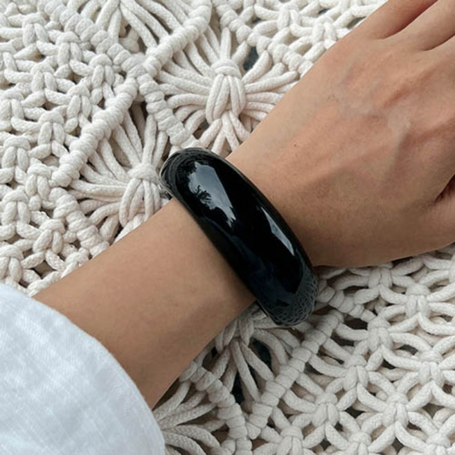 여성 심플 파티 행사 공연 볼드 볼륨 컬러 패션 오픈형 뱅글 팔찌 A2430