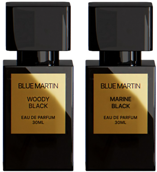 블루마틴 우디블랙 마린블랙 세트 남자향수 남성향수 우디향 머스크향 니치향수, 마린 블랙+우디 블랙, 2개, 30ml