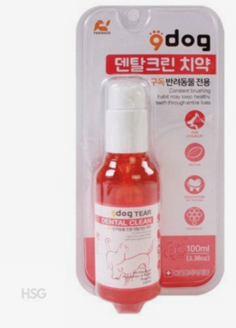9DOG 덴탈크린치약 100ML 고양이이빨관리
