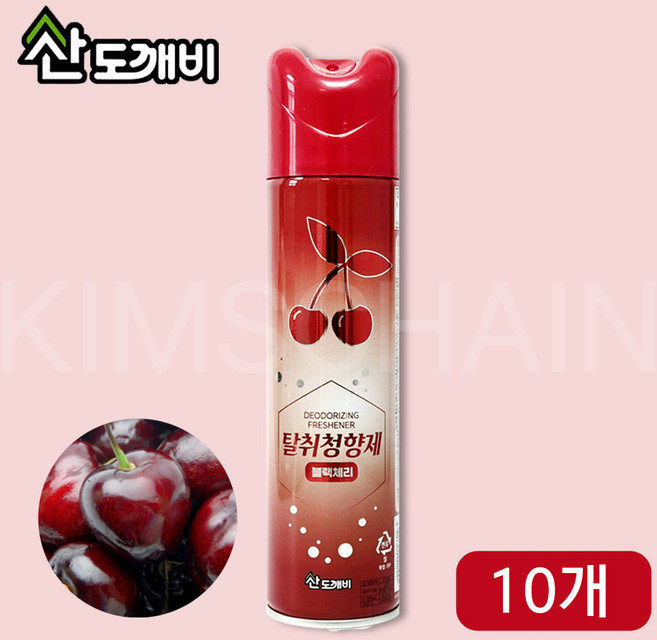 산도깨비 공기청향제 탈취청향제 블랙체리향, 10개, 300ml