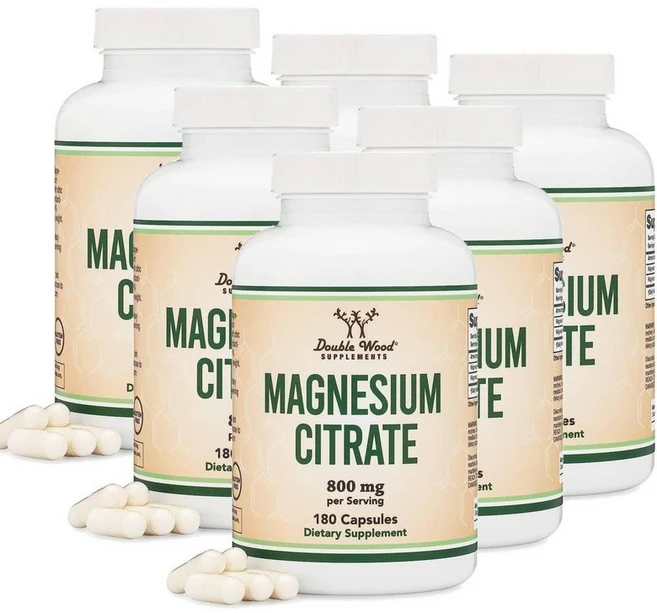 더블우드 마그네슘 시트레이트 800mg 캡슐 Double Wood Magnesium Citrate, 6개, 180정 - 쿠팡