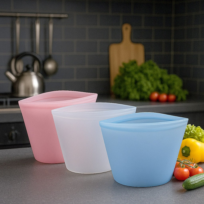 헬로제인 실리콘 지퍼백 (소/중/대), 대(1500ml), 블루, 대(L), 1개, 1개