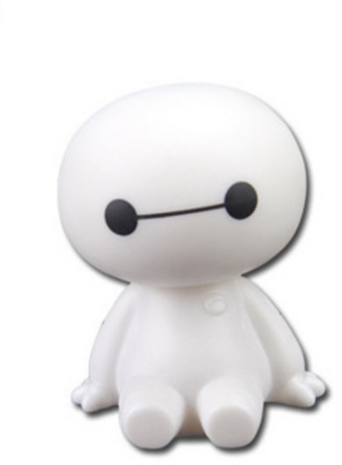 大白車載擺件 大白車飾大白車載公仔 搖頭公仔 帶底座手機架, 1個, 無底座款:如圖