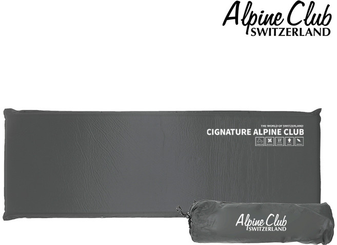 스위스알파인클럽 시그니처 자충 매트 1인용 2인용, 시그니처 자충매트 캠핑 에어매트 싱글