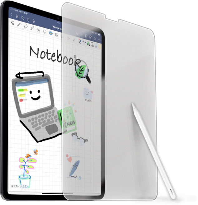 貼膜達人 iPad 類紙膜 霧面 保護貼 電繪膜 書寫膜 日本材質, 透明, 1個