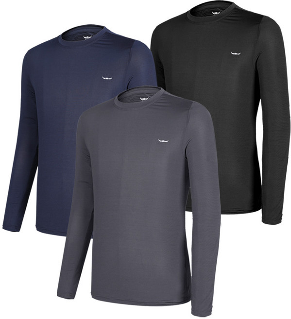 [BFL] (총 세장!!!) 남성 긴팔 라운드티_등판메쉬 빅사이즈 운동복 등산복 아웃도어 스포츠 긴팔티