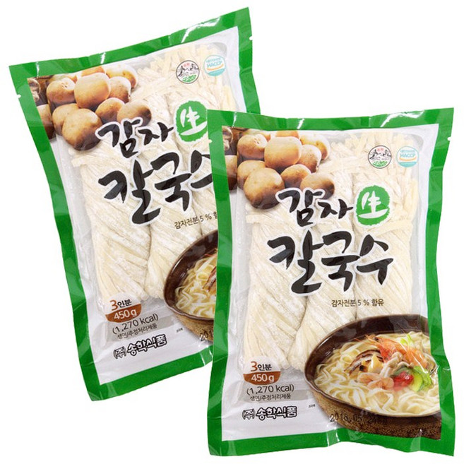 송학식품 감자 생칼국수 450g 5개