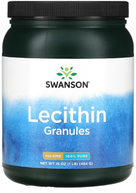 SWANSON 100% 순수 대두 레시틴 과립 450g Non GMO, 454g 1개입, 1개