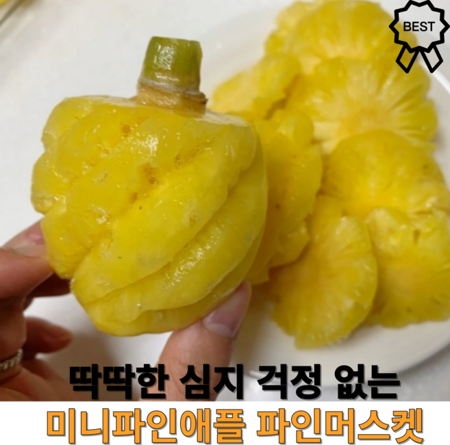 [ 바로 먹는 꼬마 태국 과일 생과 파인애플 푸레 ] 심지 까지 먹는 간편 미니파인에플 파인머스켓 열대과일, 1박스, 500g