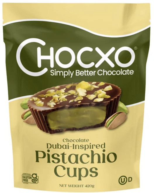 CHOCXO 杜拜風味開心果巧克力杯 認證無麩質, 1個