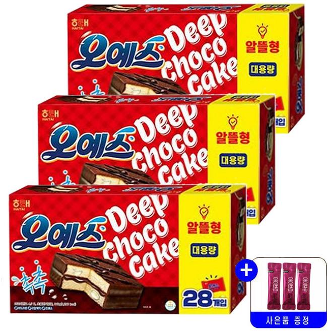 해태 오예스 대용량 840g 묶음행사, 3개