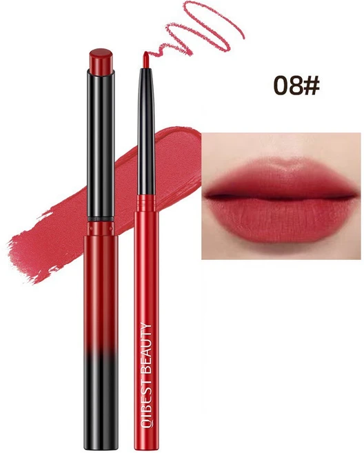 립스틱+립라이너 세트 매트 지속력 방수 번지지 않는, 2개, 08 - 쿠팡