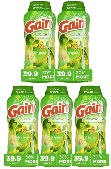 게인 파이어웍스 인워시 센트 부스터 비즈 오리지널 1.13kg, 5개