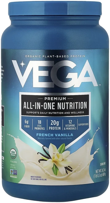 새해 건강을 선물하세요 Vega 프리미엄 올인원 뉴트리션 프렌치 바닐라 맛 689g(1lb 8.3oz) 특별관리진행, Vega프리미엄올인원뉴트리션프렌치바닐라맛689g1lb8, 689g, 1 - 쿠팡