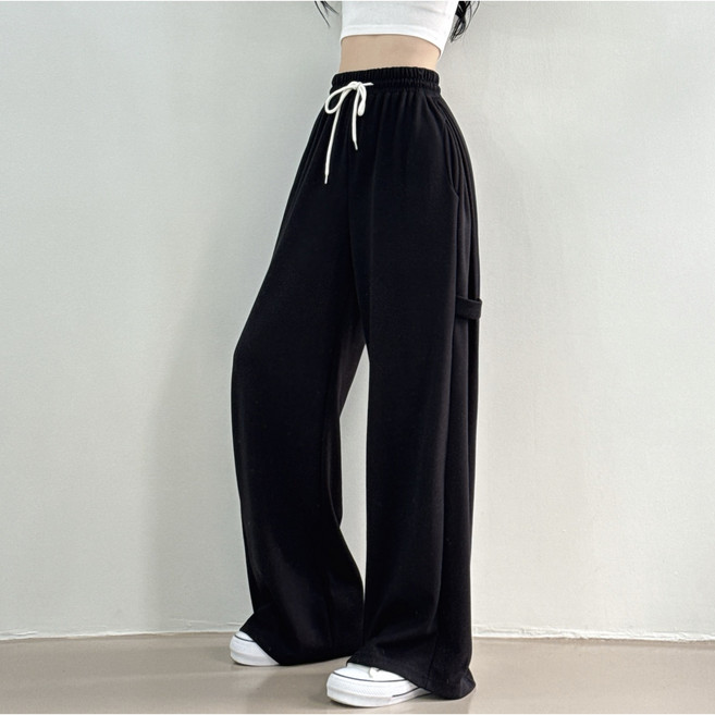 제이앤썸 국내제작 사이드 스냅 비죠 버튼 롱팬츠 트레이닝 추리닝 밴딩 팬츠 긴바지 키작녀